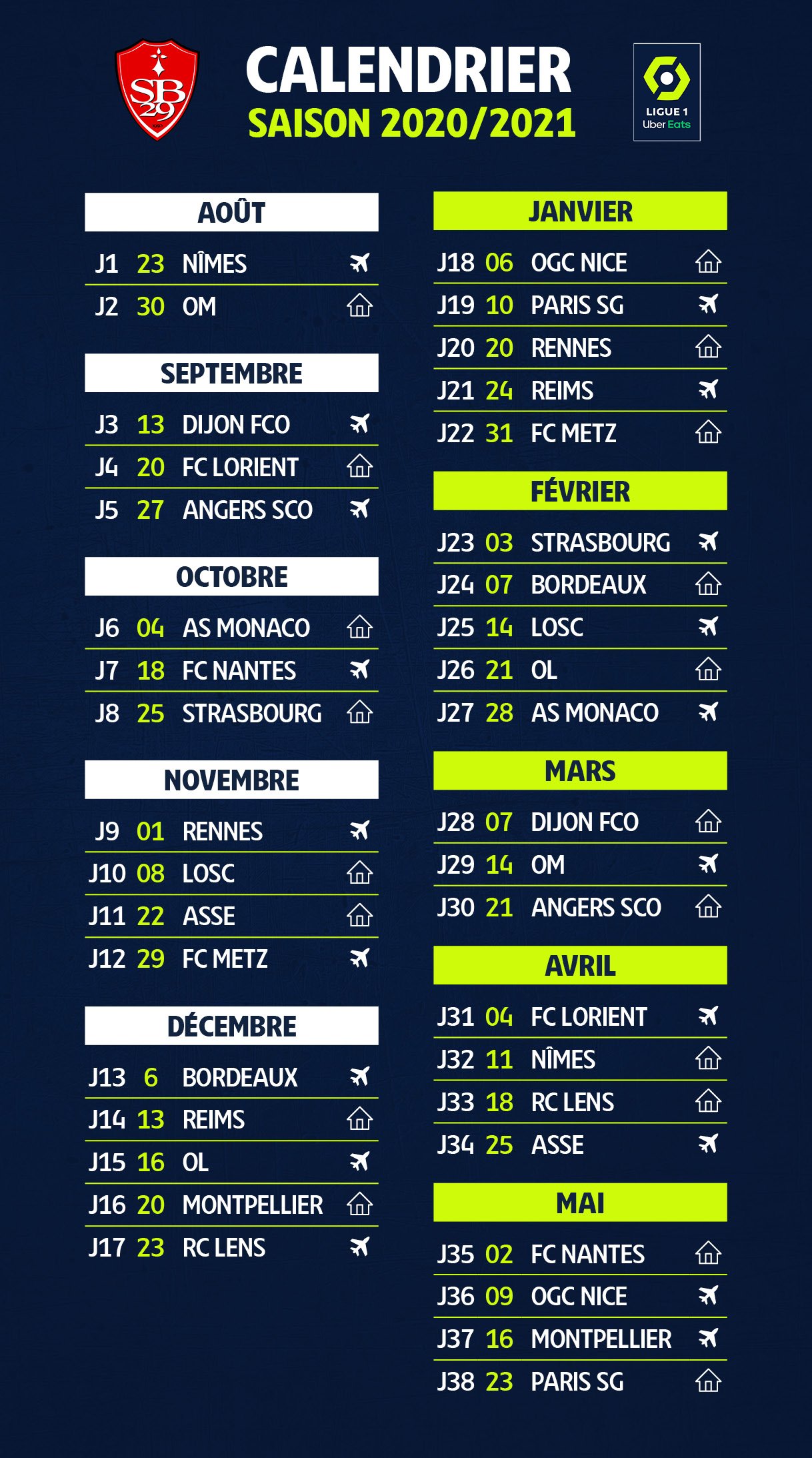 Calendrier Stade Brestois Football Clipart